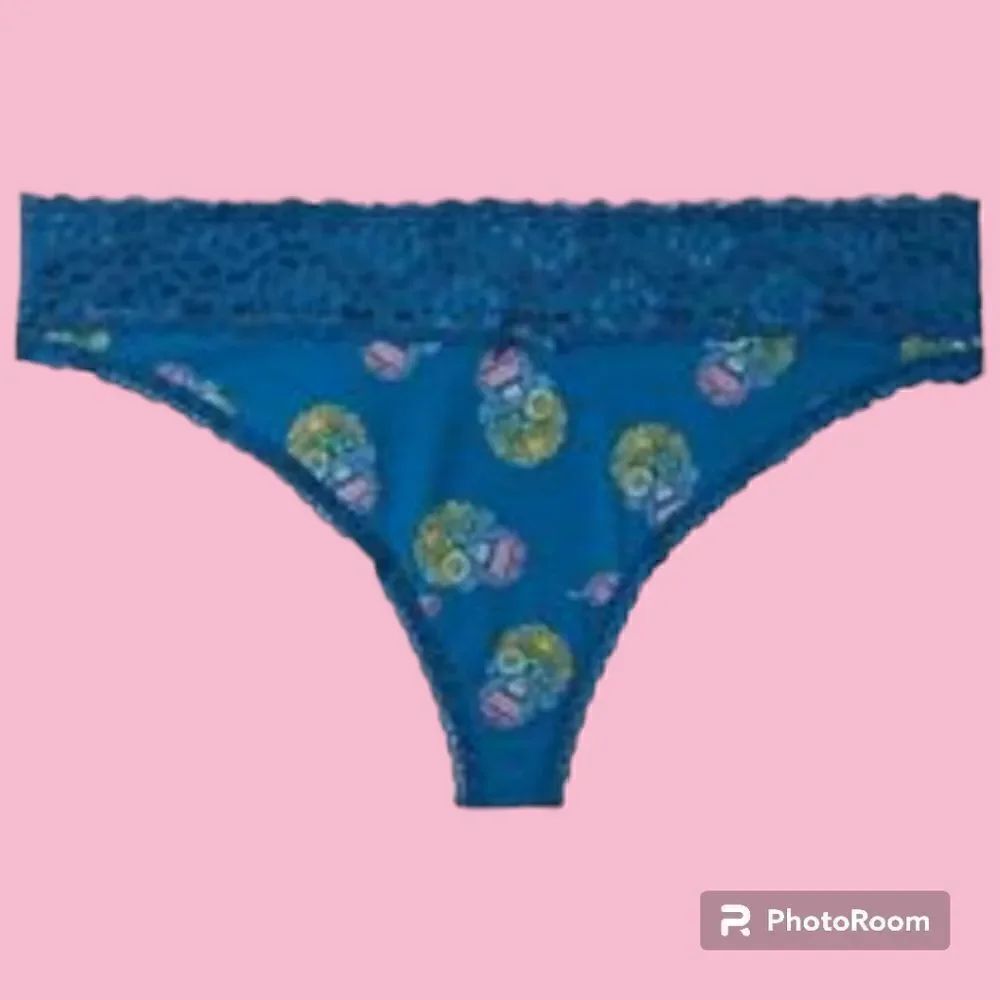 3X 22W 24W Torrid Blue Thong Wide Lace Trim Ombre Sugar Skull Rainbow Cotton NWT